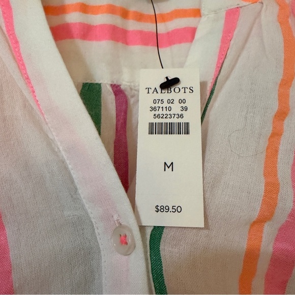 Talbots Multicolor Striped Tunic Top - Picture 4 of 9